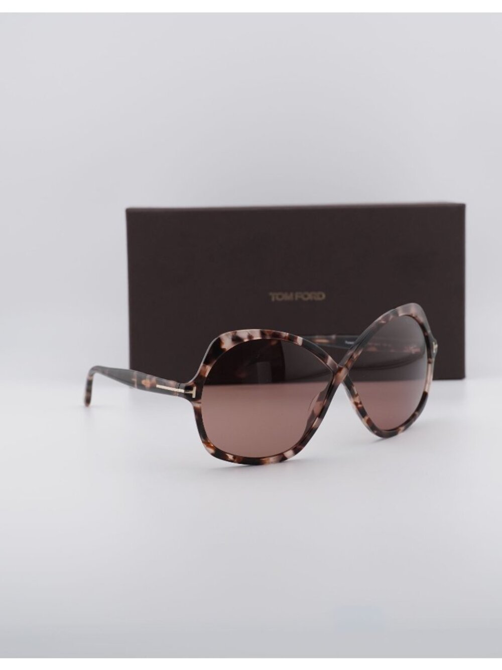 Tom Ford Rosemin FT1013 55Y Butterfly Sunglasses - Havana / Violet